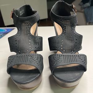 Black Wedges/Heels